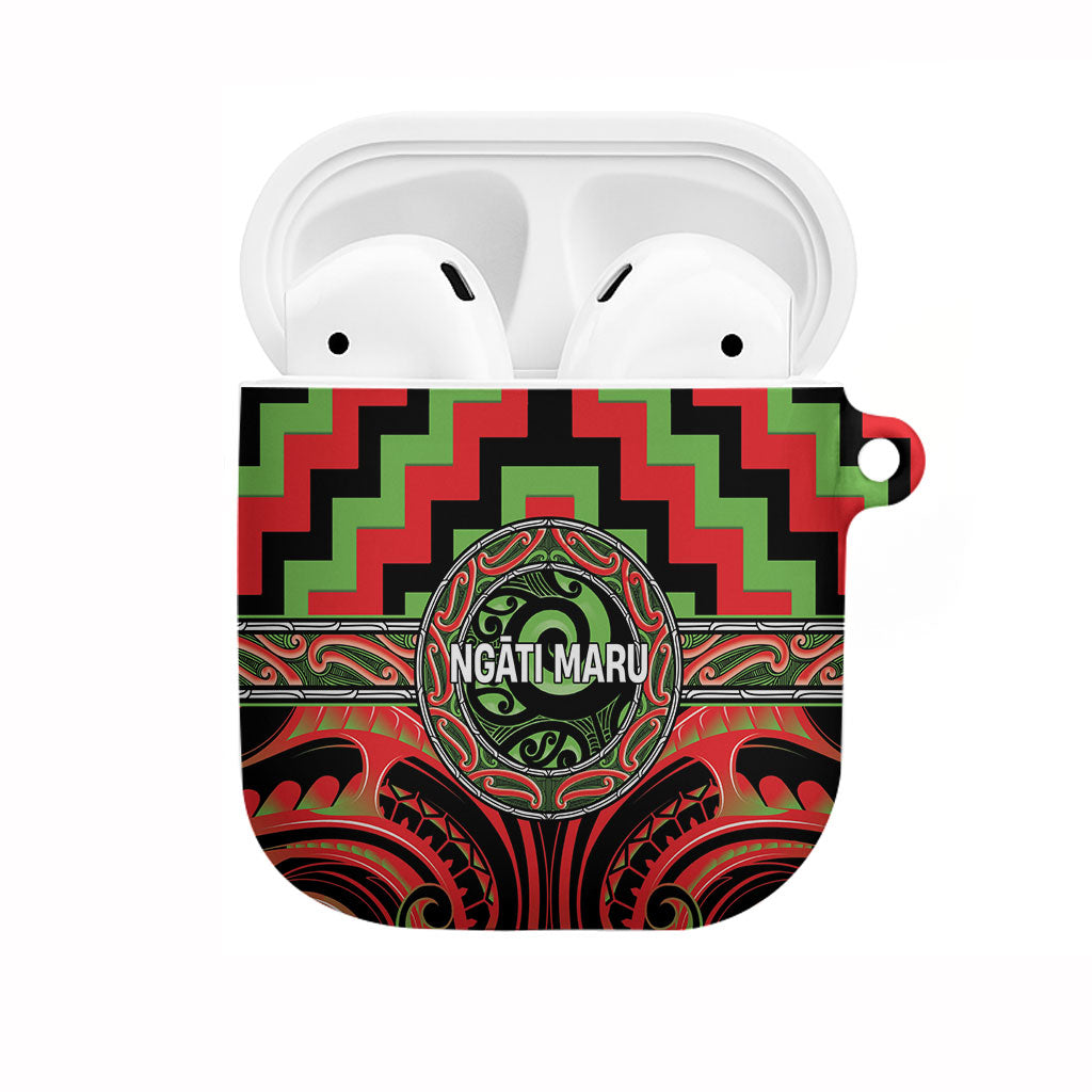Aotearoa Ngati Maru AirPods Case Maori Iwi Poutama Puhoro Tattoo