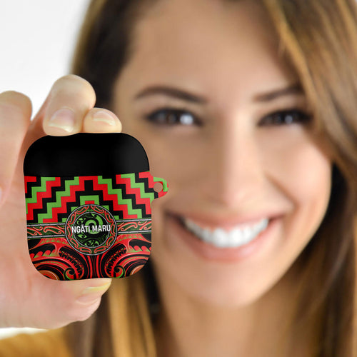 Aotearoa Ngati Maru AirPods Case Maori Iwi Poutama Puhoro Tattoo