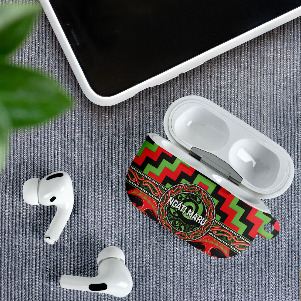 Aotearoa Ngati Maru AirPods Case Maori Iwi Poutama Puhoro Tattoo