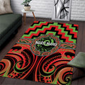 Aotearoa Ngati Maru Area Rug Maori Iwi Poutama Puhoro Tattoo