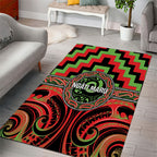 Aotearoa Ngati Maru Area Rug Maori Iwi Poutama Puhoro Tattoo