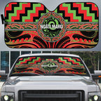 Aotearoa Ngati Maru Auto Sun Shade Maori Iwi Poutama Puhoro Tattoo