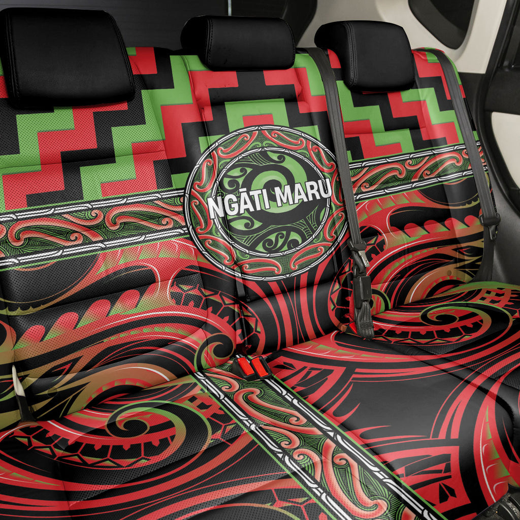 Aotearoa Ngati Maru Back Car Seat Cover Maori Iwi Poutama Puhoro Tattoo