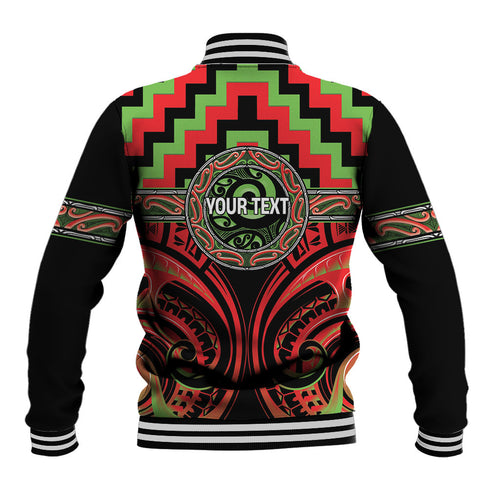 Aotearoa Ngati Maru Personalised Baseball Jacket Maori Iwi Poutama Puhoro Tattoo