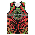 Aotearoa Ngati Maru Personalised Basketball Jersey Maori Iwi Poutama Puhoro Tattoo