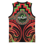 Aotearoa Ngati Maru Personalised Basketball Jersey Maori Iwi Poutama Puhoro Tattoo
