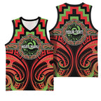 Aotearoa Ngati Maru Personalised Basketball Jersey Maori Iwi Poutama Puhoro Tattoo