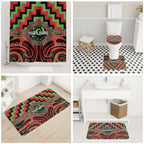Aotearoa Ngati Maru Bathroom Set Maori Iwi Poutama Puhoro Tattoo