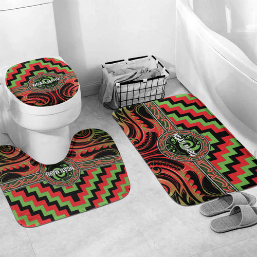 Aotearoa Ngati Maru Bathroom Set Maori Iwi Poutama Puhoro Tattoo