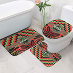 Aotearoa Ngati Maru Bathroom Set Maori Iwi Poutama Puhoro Tattoo