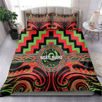 Aotearoa Ngati Maru Bedding Set Maori Iwi Poutama Puhoro Tattoo