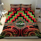Aotearoa Ngati Maru Bedding Set Maori Iwi Poutama Puhoro Tattoo