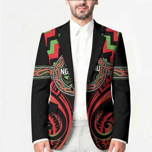 Aotearoa Ngati Maru Personalised Blazer Maori Iwi Poutama Puhoro Tattoo