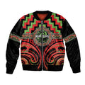 Aotearoa Ngati Maru Personalised Bomber Jacket Maori Iwi Poutama Puhoro Tattoo