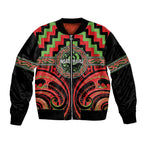 Aotearoa Ngati Maru Personalised Bomber Jacket Maori Iwi Poutama Puhoro Tattoo