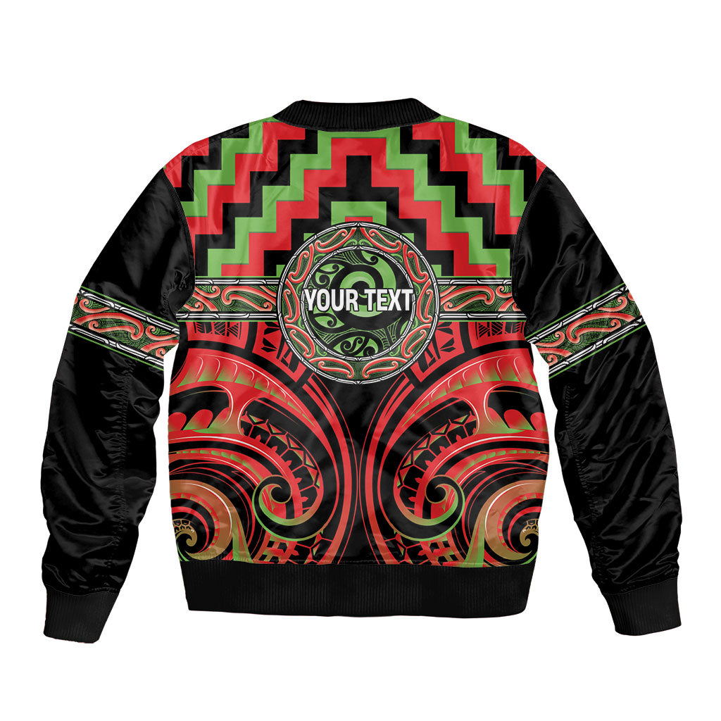 Aotearoa Ngati Maru Personalised Bomber Jacket Maori Iwi Poutama Puhoro Tattoo