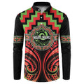Aotearoa Ngati Maru Personalised Button Sweatshirt Maori Iwi Poutama Puhoro Tattoo
