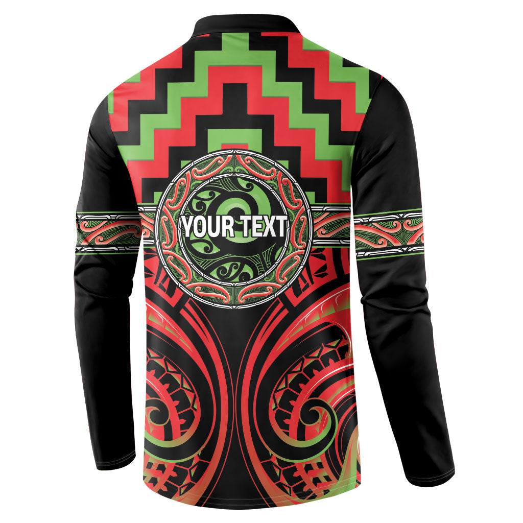 Aotearoa Ngati Maru Personalised Button Sweatshirt Maori Iwi Poutama Puhoro Tattoo