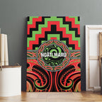 Aotearoa Ngati Maru Canvas Wall Art Maori Iwi Poutama Puhoro Tattoo