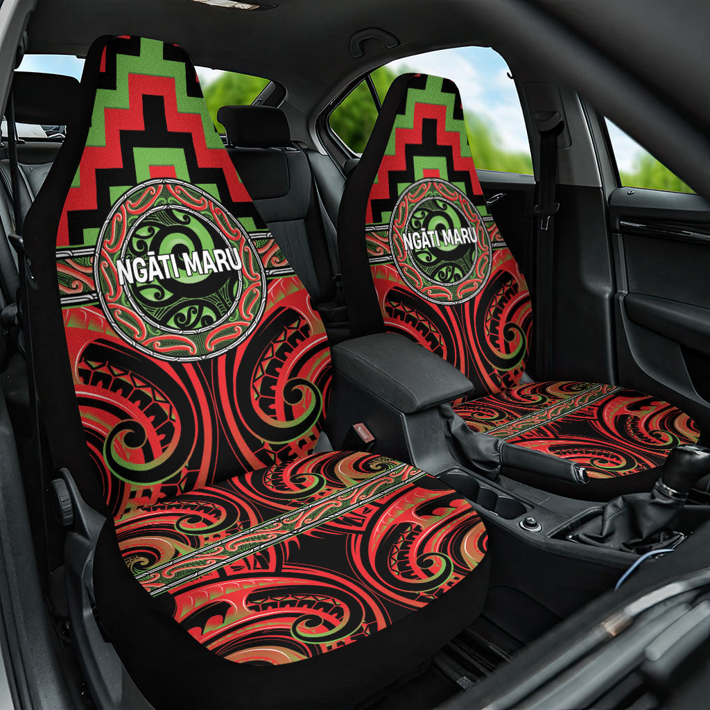 Aotearoa Ngati Maru Car Seat Cover Maori Iwi Poutama Puhoro Tattoo