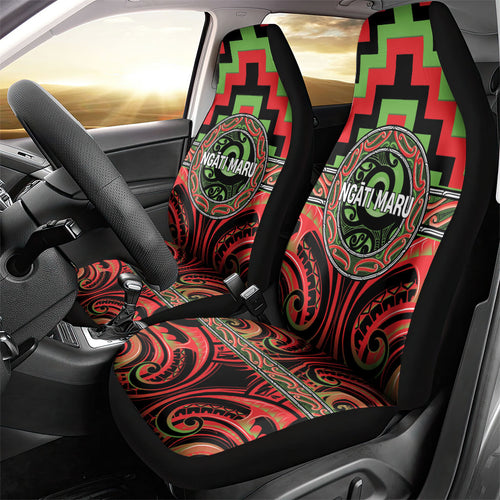 Aotearoa Ngati Maru Car Seat Cover Maori Iwi Poutama Puhoro Tattoo