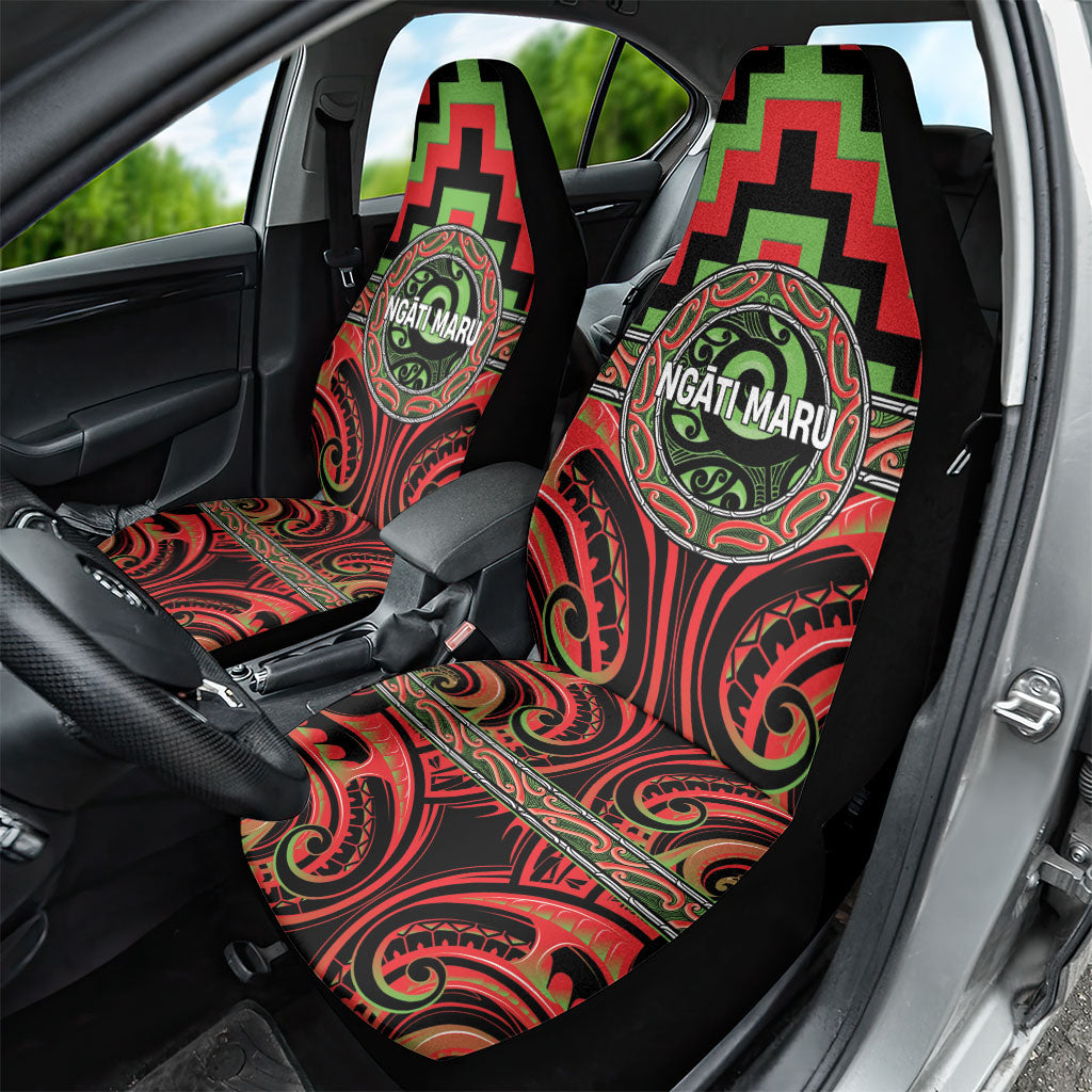 Aotearoa Ngati Maru Car Seat Cover Maori Iwi Poutama Puhoro Tattoo