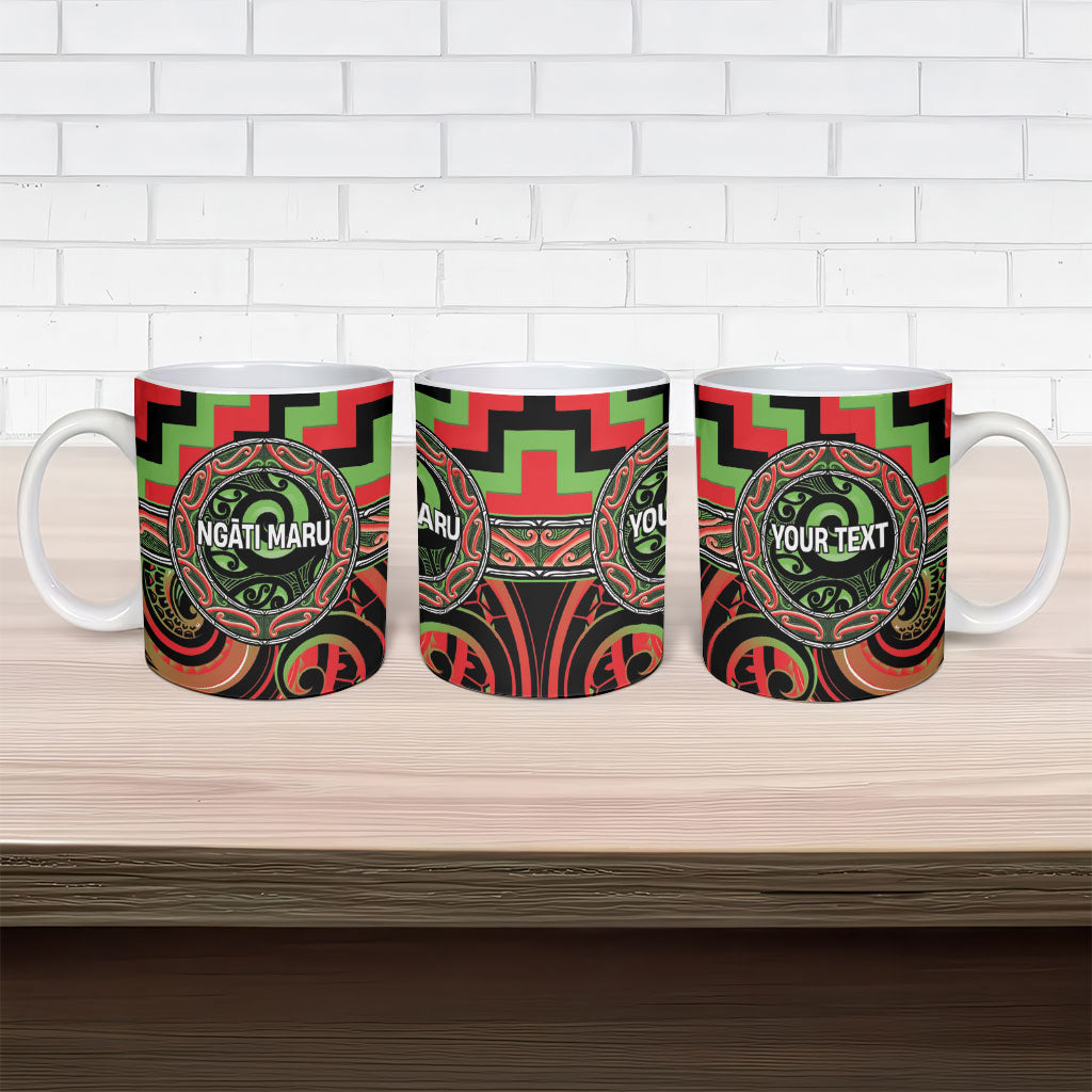 Aotearoa Ngati Maru Personalised Ceramic Mug Maori Iwi Poutama Puhoro Tattoo