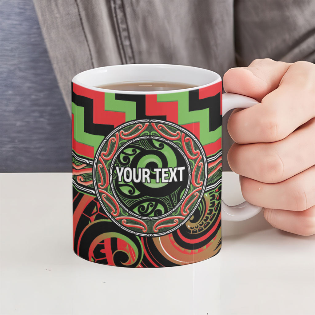 Aotearoa Ngati Maru Personalised Ceramic Mug Maori Iwi Poutama Puhoro Tattoo