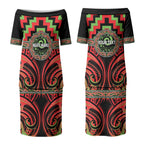Aotearoa Ngati Maru Personalised Couples Matching Puletasi and Hawaiian Shirt Maori Iwi Poutama Puhoro Tattoo