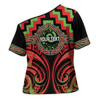 Aotearoa Ngati Maru Personalised Cross Shoulder Shirt Maori Iwi Poutama Puhoro Tattoo