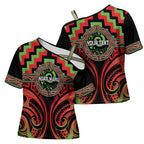 Aotearoa Ngati Maru Personalised Cross Shoulder Shirt Maori Iwi Poutama Puhoro Tattoo