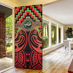 Aotearoa Ngati Maru Personalised Door Cover Maori Iwi Poutama Puhoro Tattoo