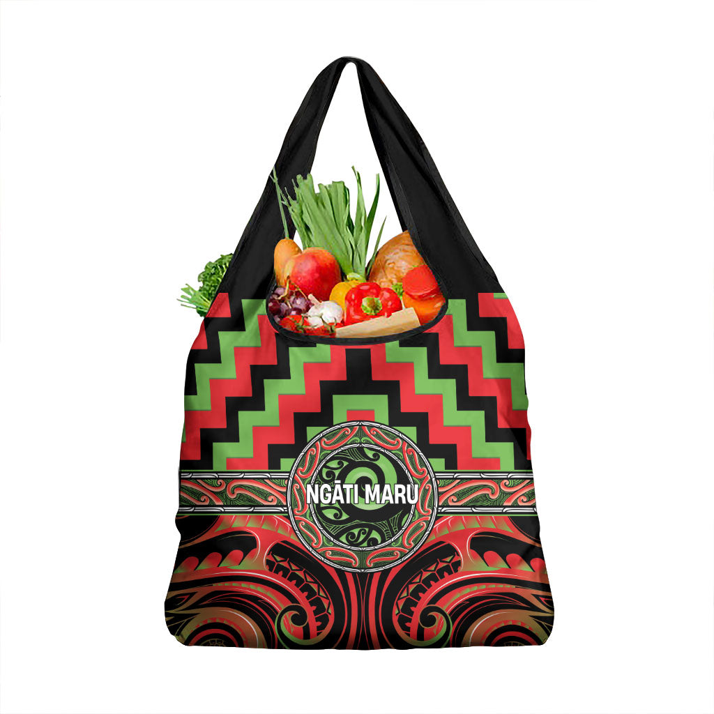 Aotearoa Ngati Maru Grocery Bag Maori Iwi Poutama Puhoro Tattoo
