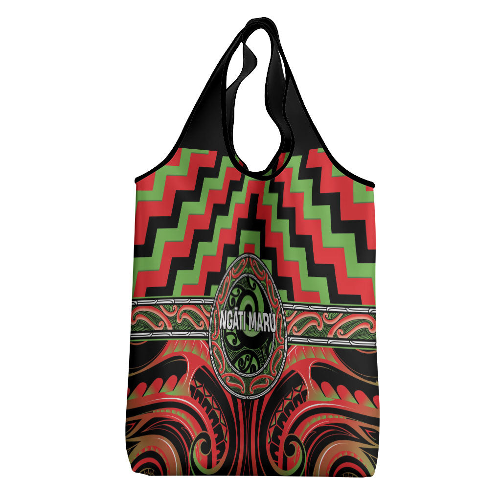 Aotearoa Ngati Maru Grocery Bag Maori Iwi Poutama Puhoro Tattoo