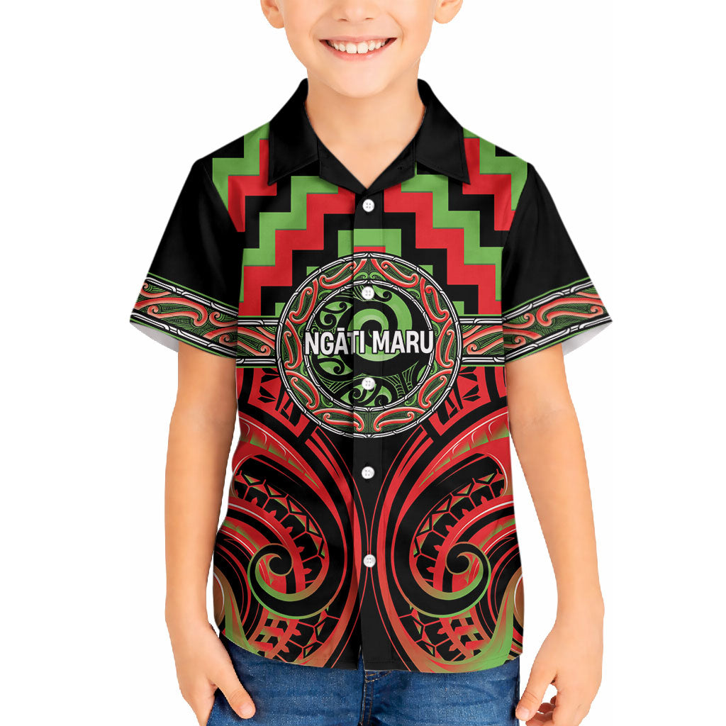 Aotearoa Ngati Maru Personalised Hawaiian Shirt Maori Iwi Poutama Puhoro Tattoo