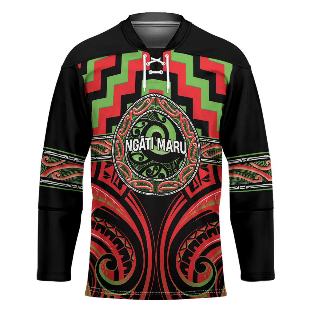Aotearoa Ngati Maru Personalised Hockey Jersey Maori Iwi Poutama Puhoro Tattoo