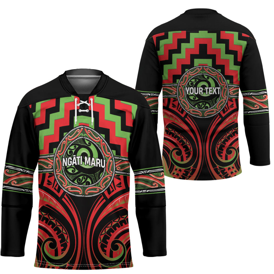 Aotearoa Ngati Maru Personalised Hockey Jersey Maori Iwi Poutama Puhoro Tattoo