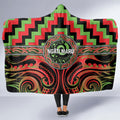 Aotearoa Ngati Maru Hooded Blanket Maori Iwi Poutama Puhoro Tattoo