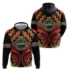 Aotearoa Ngati Maru Personalised Hoodie Maori Iwi Poutama Puhoro Tattoo