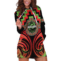 Aotearoa Ngati Maru Personalised Hoodie Dress Maori Iwi Poutama Puhoro Tattoo
