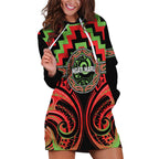 Aotearoa Ngati Maru Personalised Hoodie Dress Maori Iwi Poutama Puhoro Tattoo