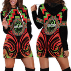 Aotearoa Ngati Maru Personalised Hoodie Dress Maori Iwi Poutama Puhoro Tattoo