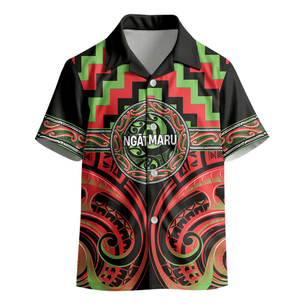 Aotearoa Ngati Maru Personalised Kid Hawaiian Shirt Maori Iwi Poutama Puhoro Tattoo