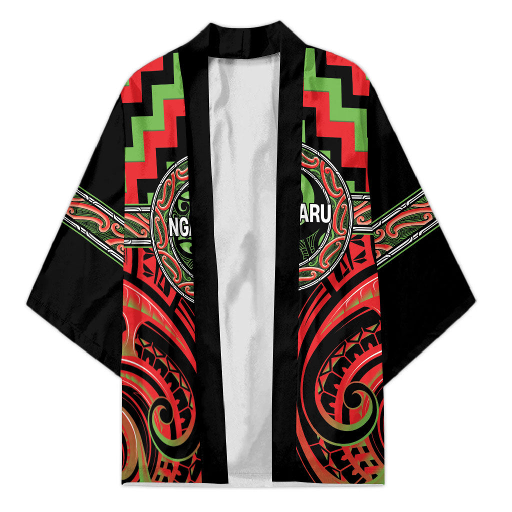 Aotearoa Ngati Maru Personalised Kimono Maori Iwi Poutama Puhoro Tattoo