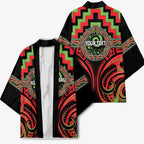 Aotearoa Ngati Maru Personalised Kimono Maori Iwi Poutama Puhoro Tattoo