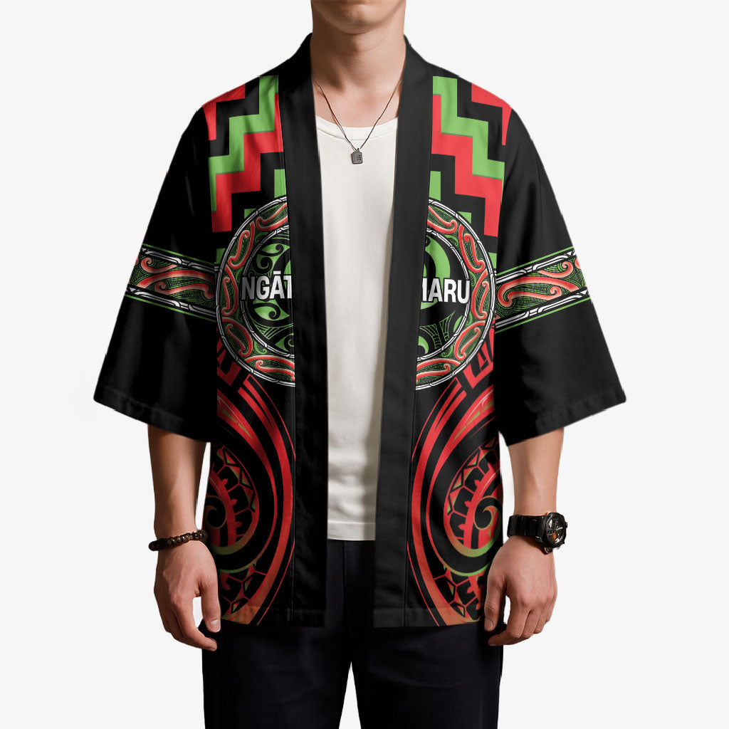Aotearoa Ngati Maru Personalised Kimono Maori Iwi Poutama Puhoro Tattoo