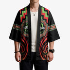 Aotearoa Ngati Maru Personalised Kimono Maori Iwi Poutama Puhoro Tattoo
