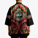 Aotearoa Ngati Maru Personalised Kimono Maori Iwi Poutama Puhoro Tattoo