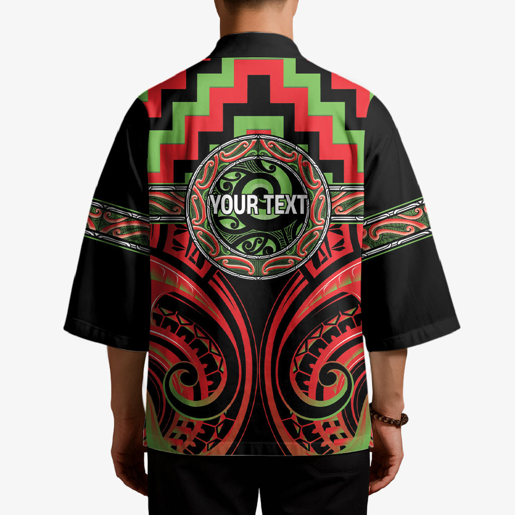Aotearoa Ngati Maru Personalised Kimono Maori Iwi Poutama Puhoro Tattoo