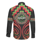 Aotearoa Ngati Maru Personalised Long Sleeve Button Shirt Maori Iwi Poutama Puhoro Tattoo